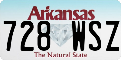 AR license plate 728WSZ