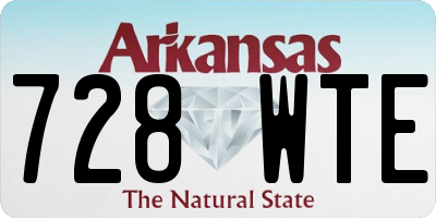 AR license plate 728WTE