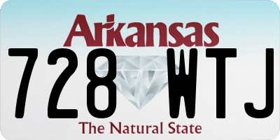 AR license plate 728WTJ