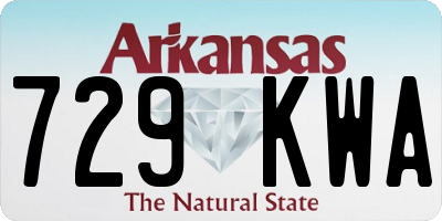 AR license plate 729KWA