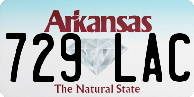 AR license plate 729LAC
