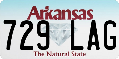 AR license plate 729LAG