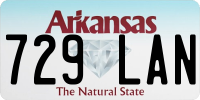 AR license plate 729LAN