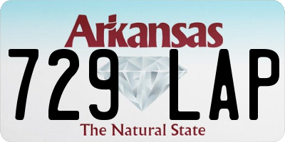 AR license plate 729LAP