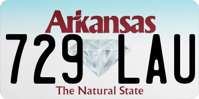 AR license plate 729LAU
