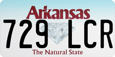 AR license plate 729LCR