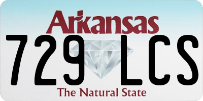 AR license plate 729LCS