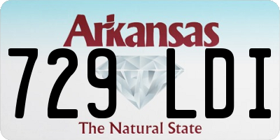 AR license plate 729LDI