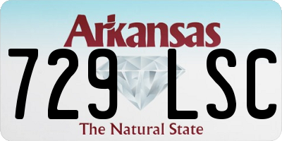 AR license plate 729LSC