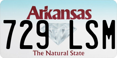 AR license plate 729LSM