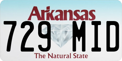 AR license plate 729MID