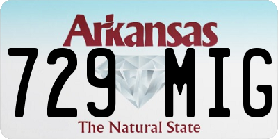 AR license plate 729MIG