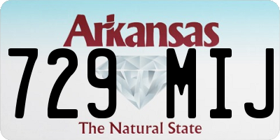 AR license plate 729MIJ