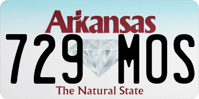 AR license plate 729MOS