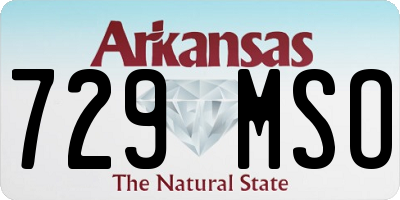 AR license plate 729MSO