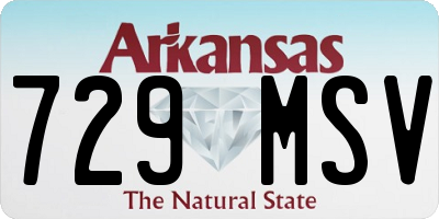 AR license plate 729MSV