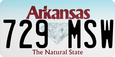 AR license plate 729MSW