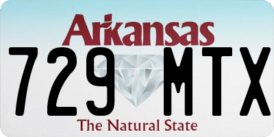 AR license plate 729MTX