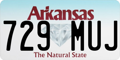 AR license plate 729MUJ