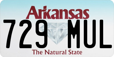 AR license plate 729MUL