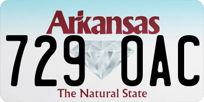 AR license plate 729OAC