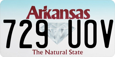 AR license plate 729UOV