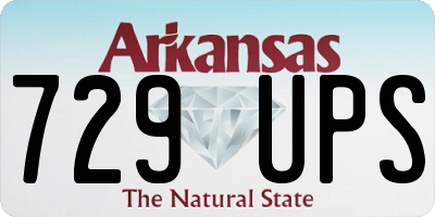 AR license plate 729UPS