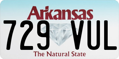 AR license plate 729VUL