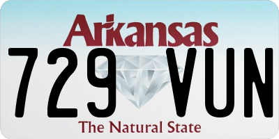 AR license plate 729VUN