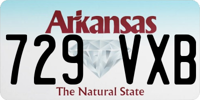 AR license plate 729VXB