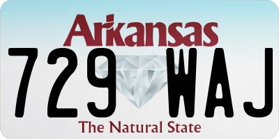 AR license plate 729WAJ