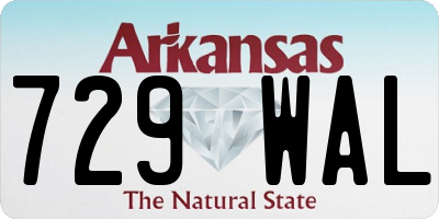 AR license plate 729WAL