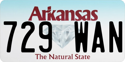 AR license plate 729WAN