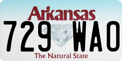 AR license plate 729WAO
