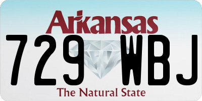 AR license plate 729WBJ