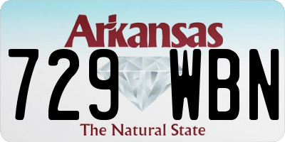 AR license plate 729WBN
