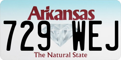 AR license plate 729WEJ