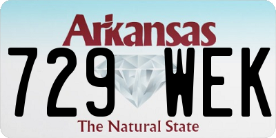 AR license plate 729WEK