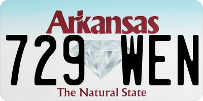 AR license plate 729WEN