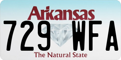 AR license plate 729WFA