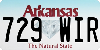 AR license plate 729WIR