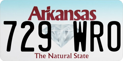 AR license plate 729WRO