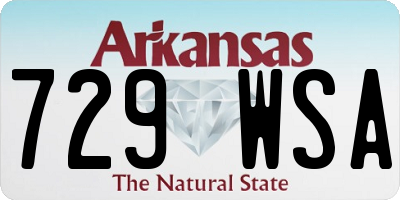 AR license plate 729WSA