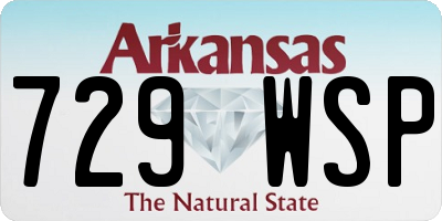 AR license plate 729WSP