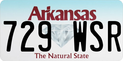 AR license plate 729WSR
