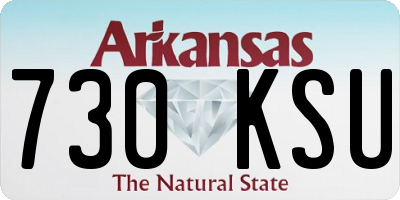 AR license plate 730KSU