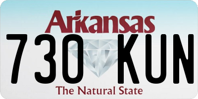 AR license plate 730KUN