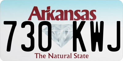 AR license plate 730KWJ