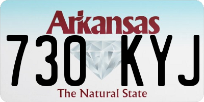 AR license plate 730KYJ