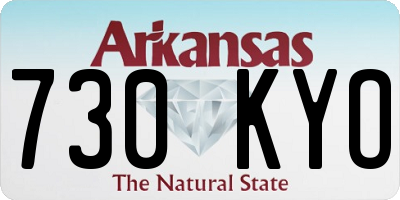 AR license plate 730KYO
